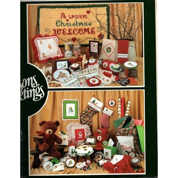 Seasons Greetings Book 7 Barbara and Cheryl Vintage 1981 Cross Stitch Patterns - Picture 4 of 4